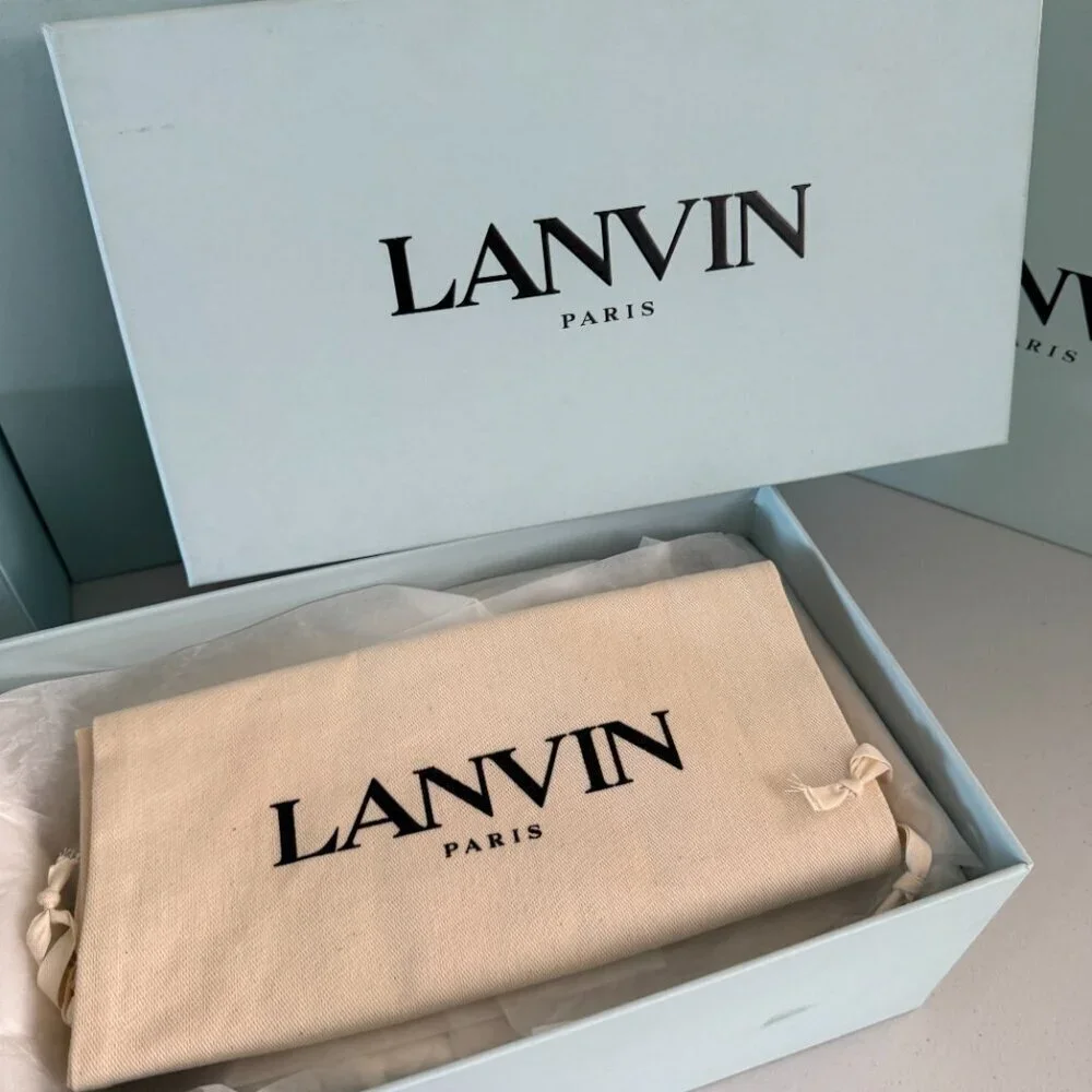 Lanvin Women's DDB0 White Leather Sneakers with Studs Size 36‎